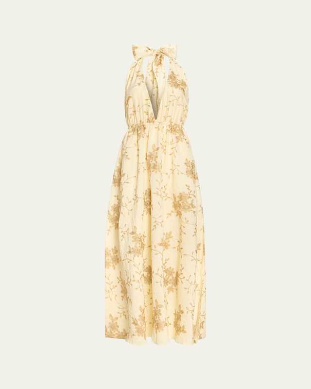 Imelda Floral Embroidered Maxi Dress